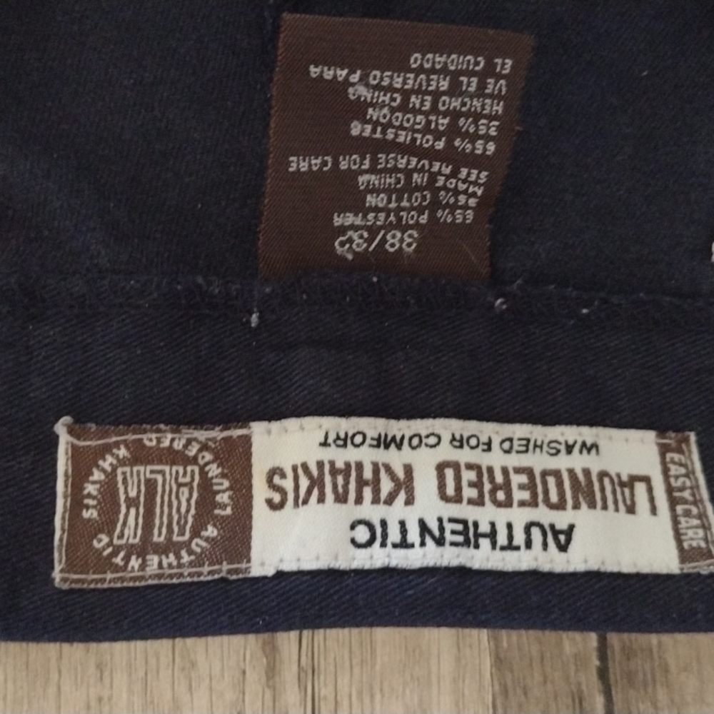 Men's Blue Khakis - Navy Blue - W38 L32